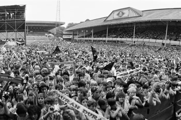 Framed Print : Duran Duran in Concert at Villa Park, Birmingham, Saturday 23rd July 1983. Crowd Scenes Framed Print : Duran Duran in Concert at Villa Park, Birmingham, Saturday 23rd July 1983. Crowd Scenes