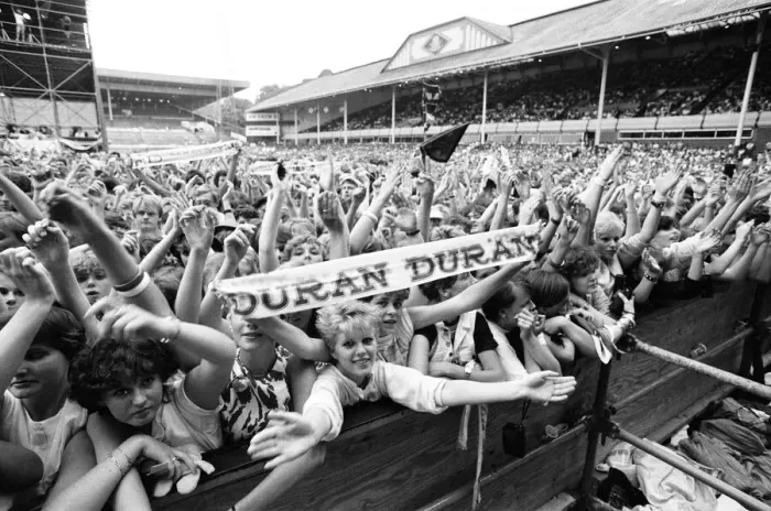 Framed Print : Duran Duran in Concert at Villa Park, Birmingham, Saturday 23rd July 1983. Crowd Scenes Framed Print : Duran Duran in Concert at Villa Park, Birmingham, Saturday 23rd July 1983. Crowd Scenes