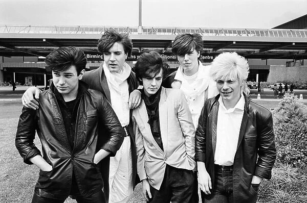 Duran Duran, music group, pictured outside the NEC, Birmingham, 7th May 1981