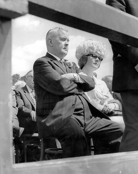 Durham Miners Gala - Alfred Hesler listens to the speakers with Mrs M Richardson
