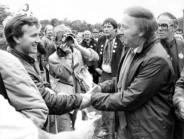 Durham Miners Gala - Arthur Scargill is greeted by well-wishers