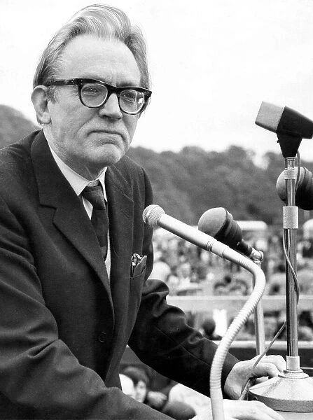 Durham Miners Gala - Michael Foot prepares to give his speech