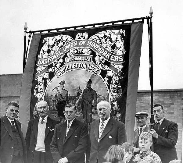 Durham Miners Gala - The South Hetton Colliery banner which is to paraded
