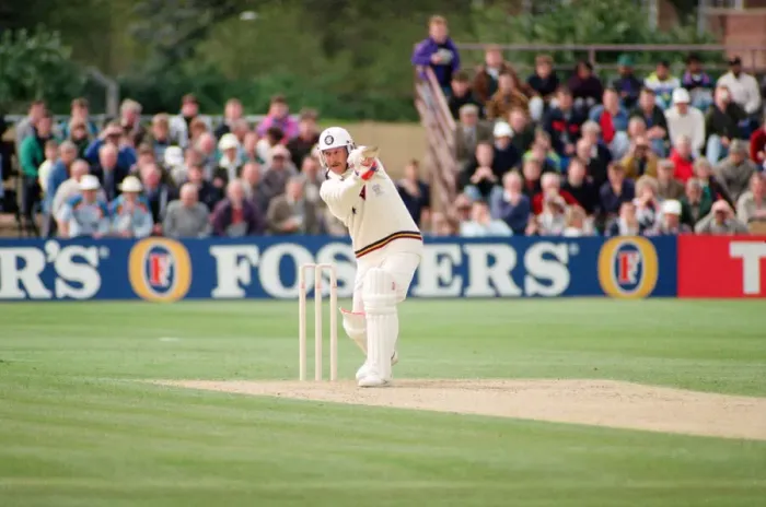 Framed Print : Durham v Lancashire, First Class Cricket challenge. 19th April 1992
