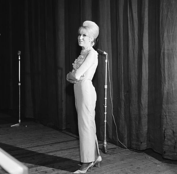 Dusty Springfield, popular English singer, on stage at The Gaumont Theatre, Doncaster
