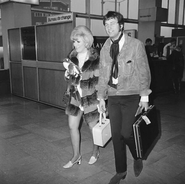 Dusty Springfield (singer) left London for Paris, Tuesday 10th December 1968