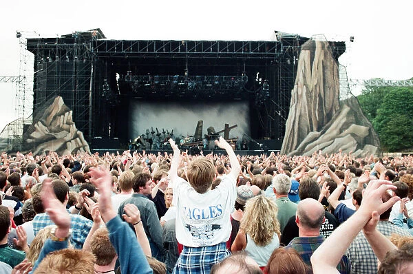 The Eagles performing live at the McAlpine Stadium in Huddersfield. 10th July 1996