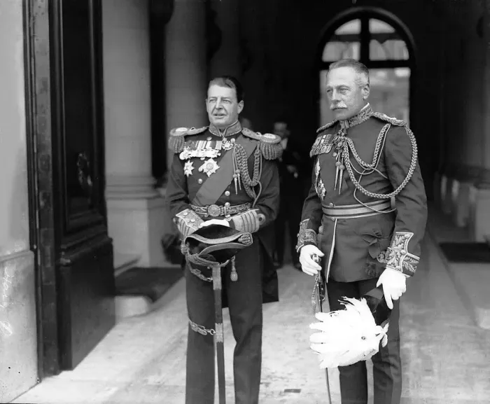 Framed Print : Earl Beatty and Earl Haig in Belgium, Y2K World War I The respective Framed Print : Earl Beatty and Earl Haig in Belgium, Y2K World War I The respective
