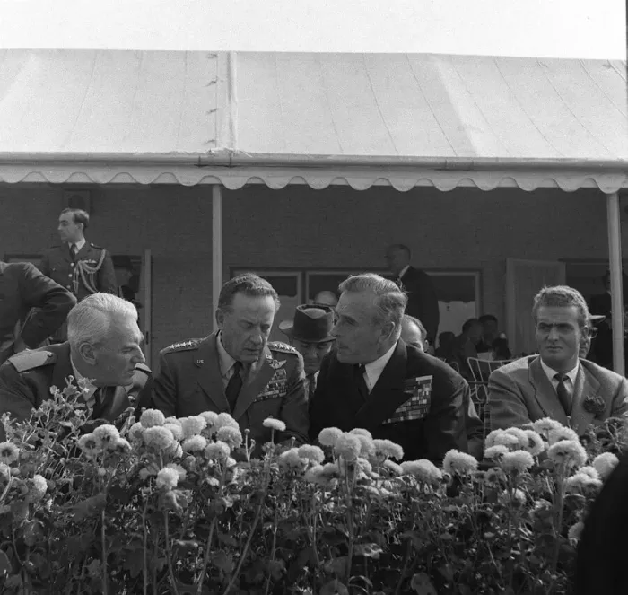 Framed Print : Earl Mountbatten 1959 Earl Mountbatten 1959 L -R Air Marshall Sir Dermot