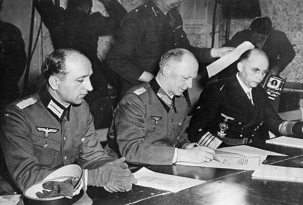 An earlier version of the text of the German Instrument of Surrender
