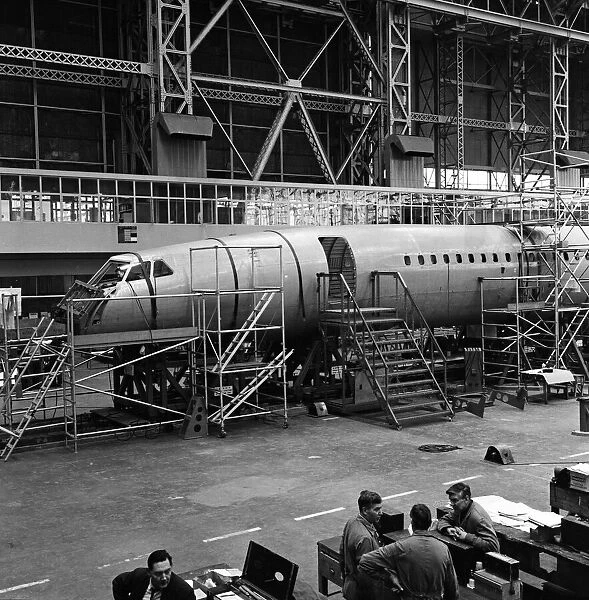 Early stage building of the Concorde 002 British prototype. 26th February 1968