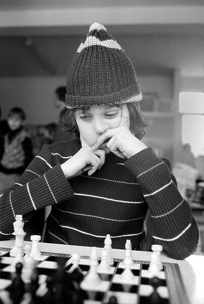 East End Kids Chess Congress: A West Ham supporter, complete with his West Ham hat makes