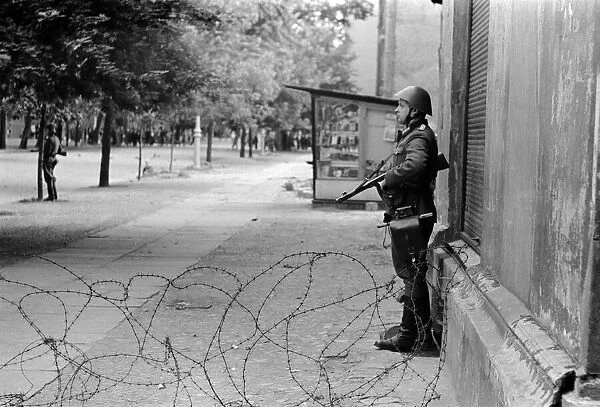 East-West Berlin border. 13th August 1961 At midnight on 13th August