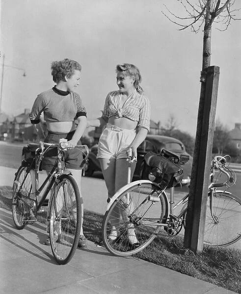Easter 1952 Girl Cyclists C1877  /  1