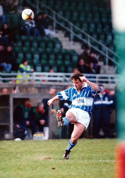 Ebbw Vale v Bridgend, Matthew Lewis kicking the ball, April 1997