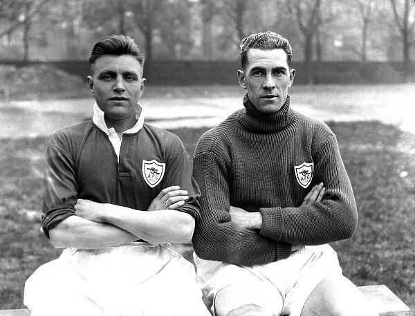 Eddie A Hapgood and Dan Lewis Arsenal Footballers 1930