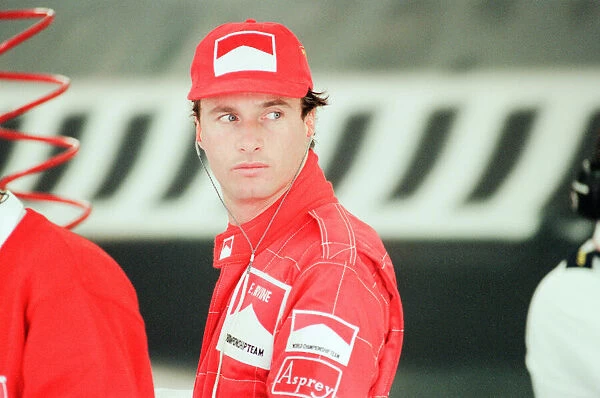 Eddie Irvine, Ferrari Motor Racing Driver, pictured at Qualifying session