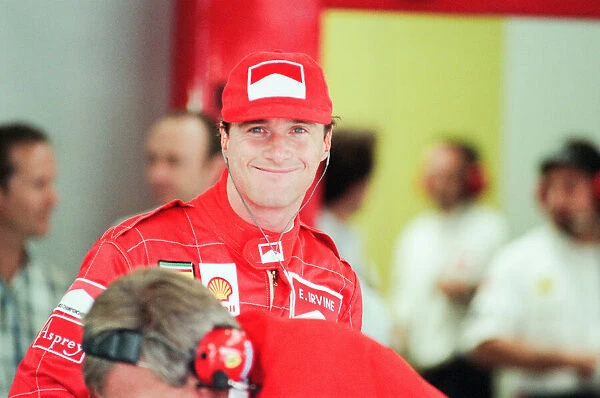 Eddie Irvine, Ferrari Motor Racing Driver, pictured at Qualifying session