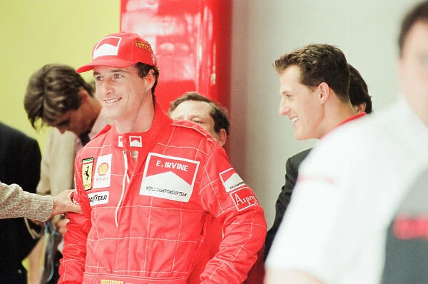 Eddie Irvine & Michael Schumacher, Ferrari Motor Racing Drivers