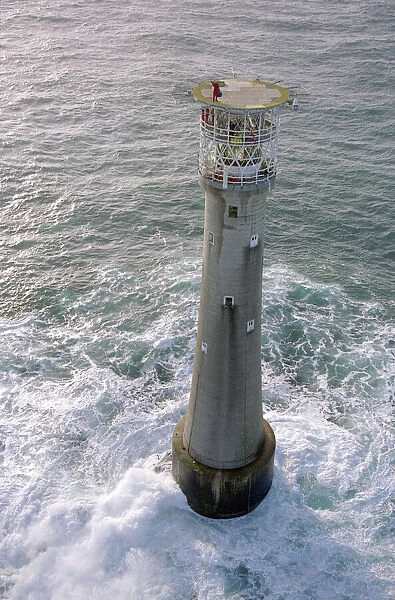 Eddystone Lighthouse off the coast of Devon in the English Channel