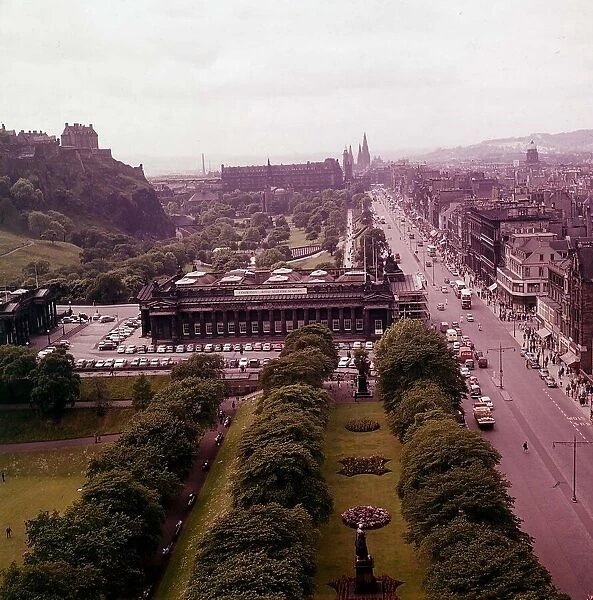 Edinburgh Castle June 1961 and Princess Street