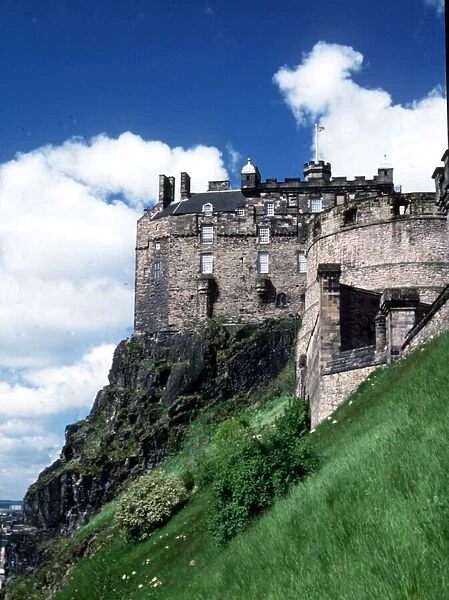 Edinburgh Castle in Scotland, circa 1980