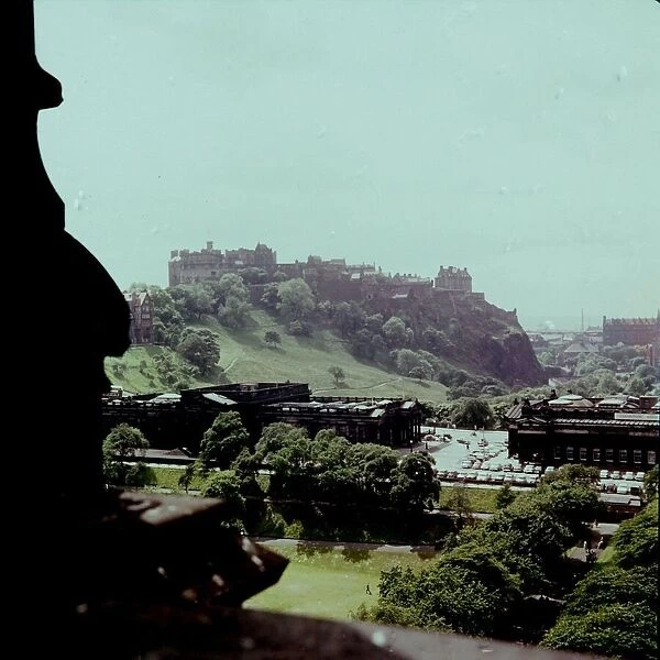 Edinburgh Castle Scotland from Scott Monument 1961
