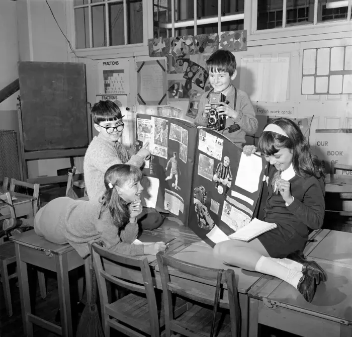 Framed Print : Education: Children at St. Aidens R. C. Junior School; Ashington, Northumberland