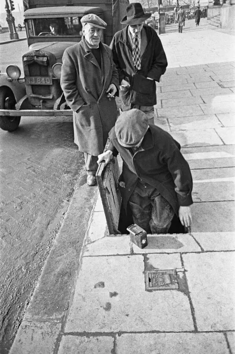 Framed Print : Edward Farmer and his gang going underground cleaning scraps of paper