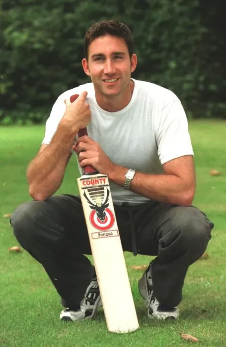 Framed Print : Edward Giddins Warwickshire cricketer August 1999 who has received his England call