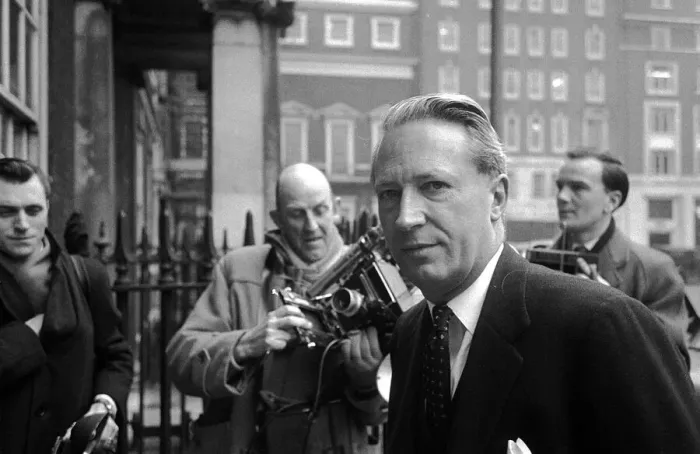 Framed Print : Edward Heath arrives for talks during the national rail strike talk February 1960 Framed Print : Edward Heath arrives for talks during the national rail strike talk February 1960