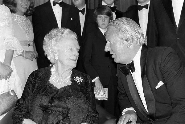Edward Heath & Clementine Churchill at the Young Winston Film Premiere July 1972