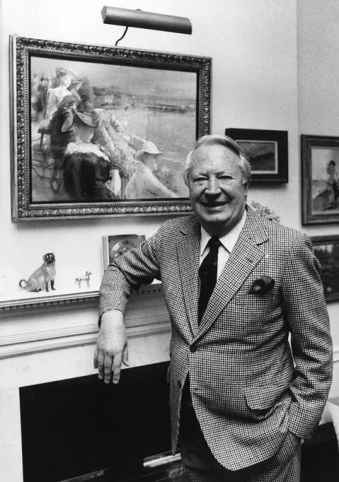 Framed Print : Edward Heath former Conservative Prime Minister at his home in Victoria