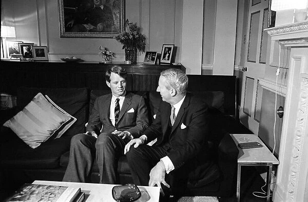 Edward Heath January 1967 Conservative MP at a meeting with Robert Kennedy
