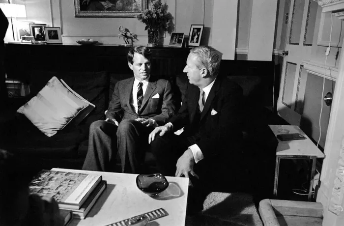 Framed Print : Edward Heath January 1967 Conservative MP at a meeting with Robert Kennedy