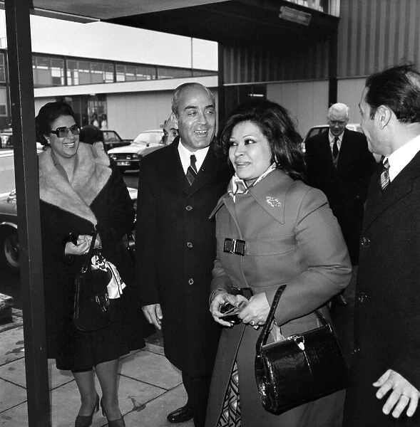 Egypts Prime Minister, Dr. Abdel Aziz Higazi and wife on arrival in London today