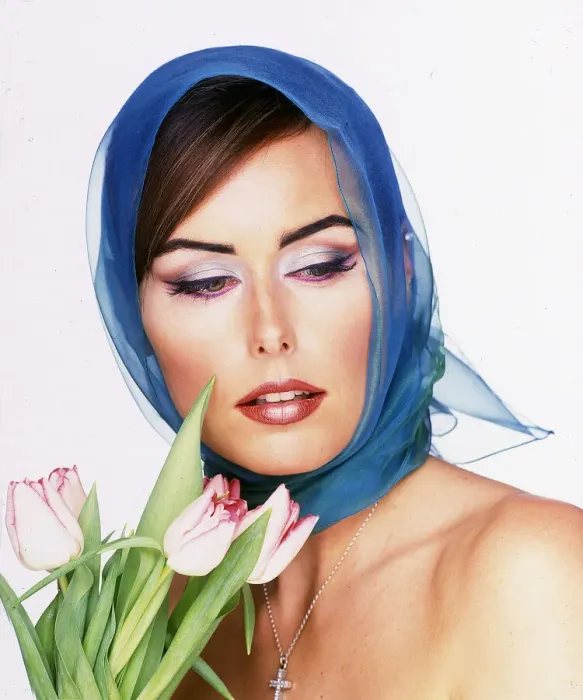 Framed Print : Eileen Catterson model - pastels at dawn fashion feature, January 1998
