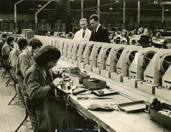Ekco Wireless Manufactures at work at their desks on the production line 1932