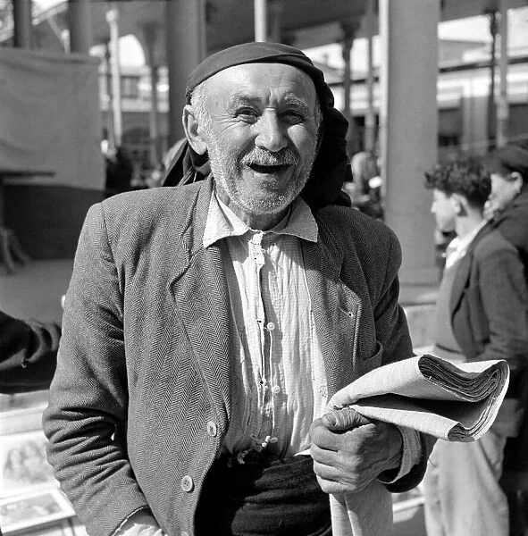 An elderly man of Cyprus wearing a cap March 1952. C1106