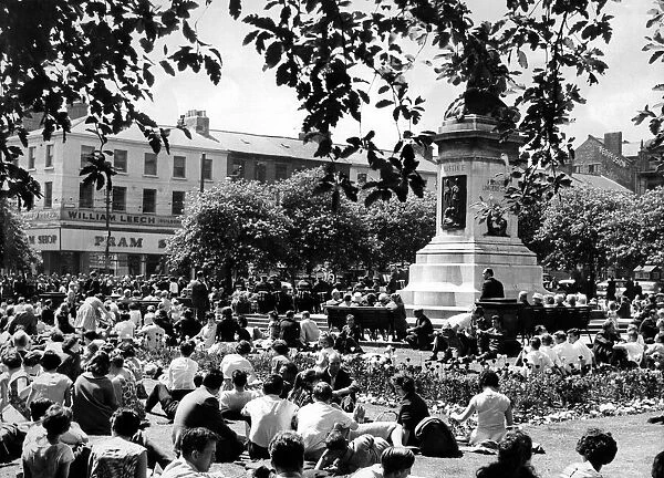 Eldon Square, a public square in Newcastle, Tyne and Wear. 6th June 1962