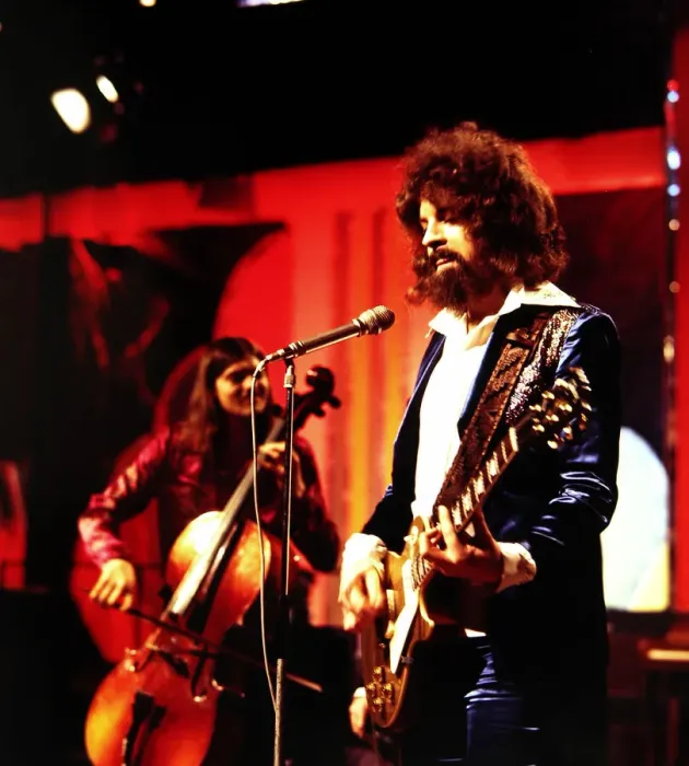 Framed Print : Electric Light Orchestra - Pop Group seen here during rehearsals for the BBC Framed Print : Electric Light Orchestra - Pop Group seen here during rehearsals for the BBC