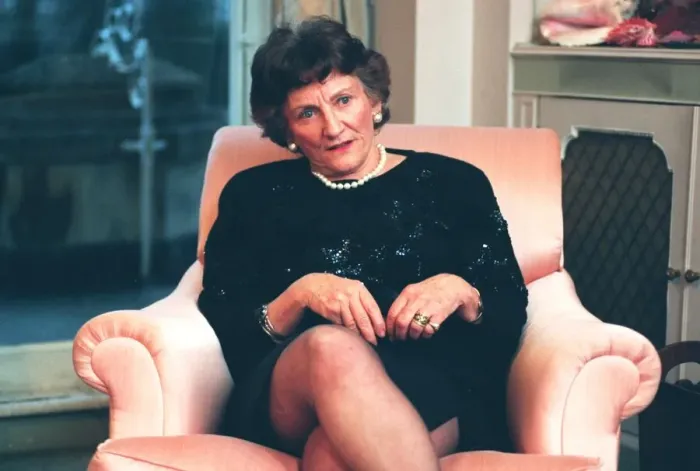 Framed Print : ELIZABETH MAXWELL, WIDOW OF ROBERT MAXWELL, DURING INTERVIEW - 1991 Framed Print : ELIZABETH MAXWELL, WIDOW OF ROBERT MAXWELL, DURING INTERVIEW - 1991