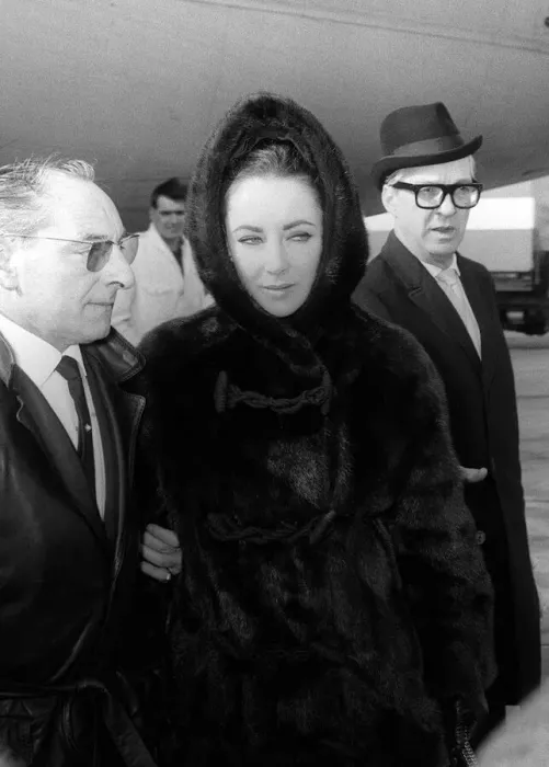 Framed Print : Elizabeth Taylor March 1965 wearing Fur Coat At LAP Framed Print : Elizabeth Taylor March 1965 wearing Fur Coat At LAP