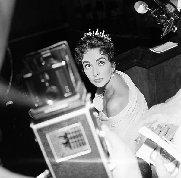 Elizabeth Taylor pictured on opening night of the Cannes Film Festival 1957