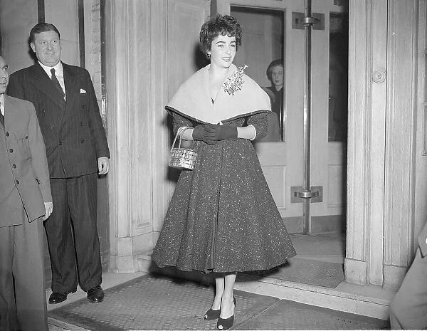 Elizabeth Taylor at a West End Hotel London Feb 1952