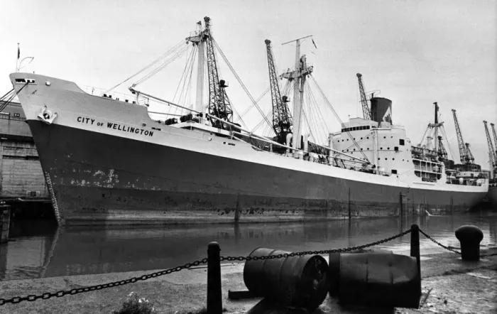 Framed Print : The Ellermann Lines ship City of Wellington'. Circa 1977 Framed Print : The Ellermann Lines ship City of Wellington'. Circa 1977