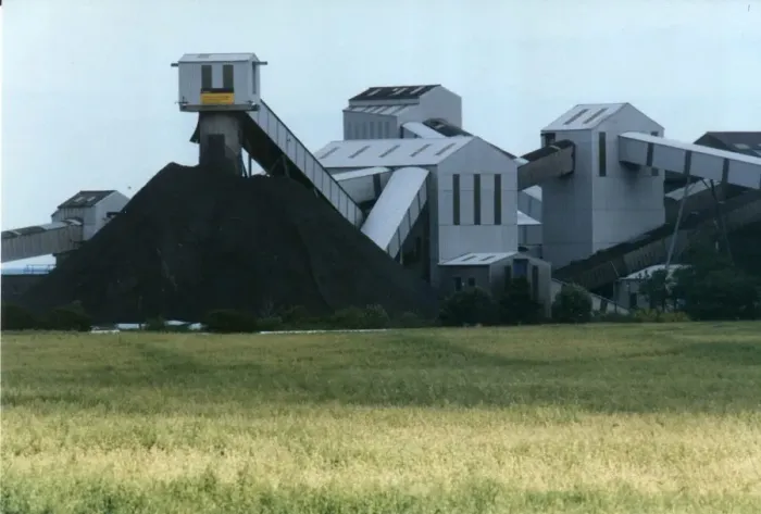 Framed Print : Ellington Processing Plant which was threatening pits as it stockpiled coal. August 1993 Framed Print : Ellington Processing Plant which was threatening pits as it stockpiled coal. August 1993