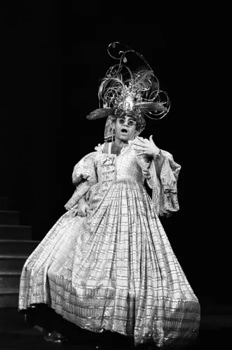 Framed Print : Elton John brings the house down singing There Ain t Nothing Like a Dame