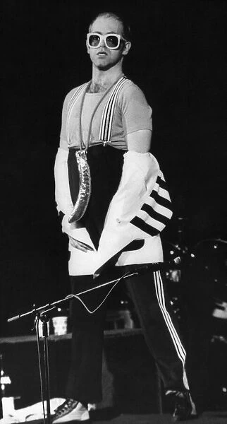 Elton John in concert. Circa 1976