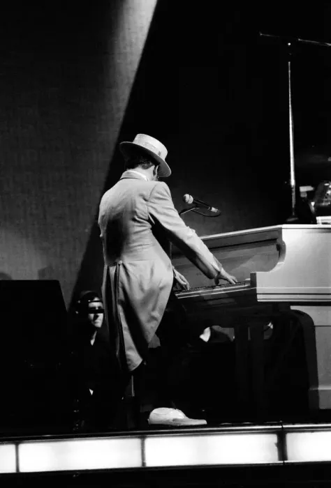 Framed Print : Elton John on his European Express Tour which was the European leg of his 1984 Breaking Framed Print : Elton John on his European Express Tour which was the European leg of his 1984 Breaking